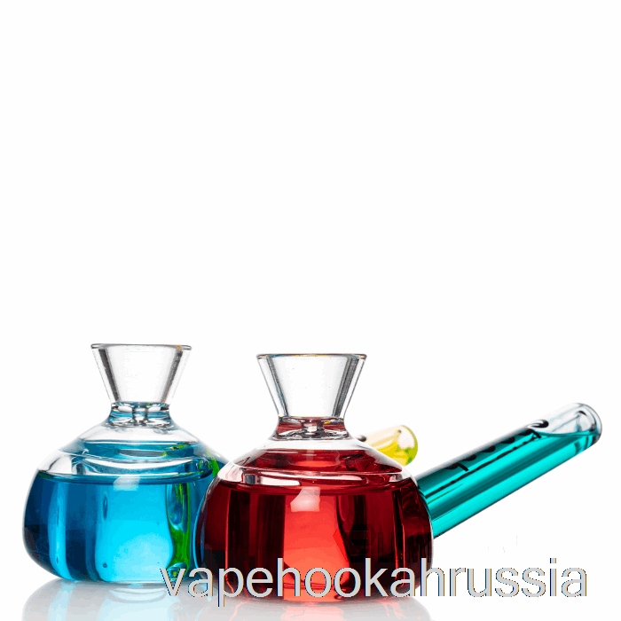Vape Russia Cheech Glass, двойная булочка, замораживаемая ручная трубка, желтый/красный